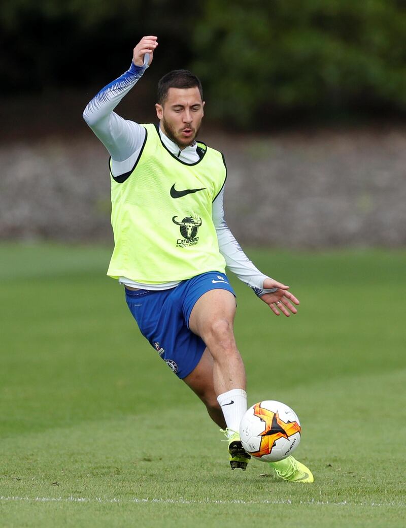 Chelsea's Eden Hazard during training. Reuters