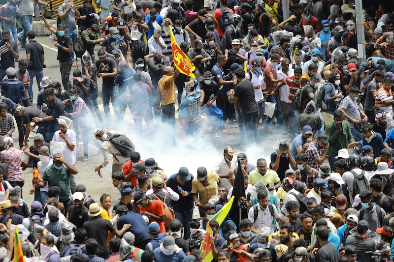 Protesters are demanding that President Gotabaya Rajapaksa resigns. AP Photo 