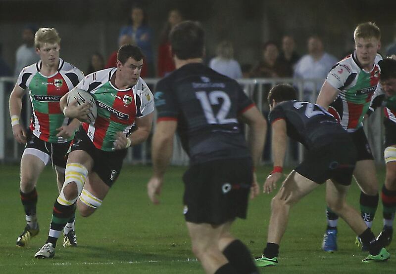 Abu Dhabi Harlequins, in white, remain unbeaten in the West Asia Premiership. Ravindranath K / The National