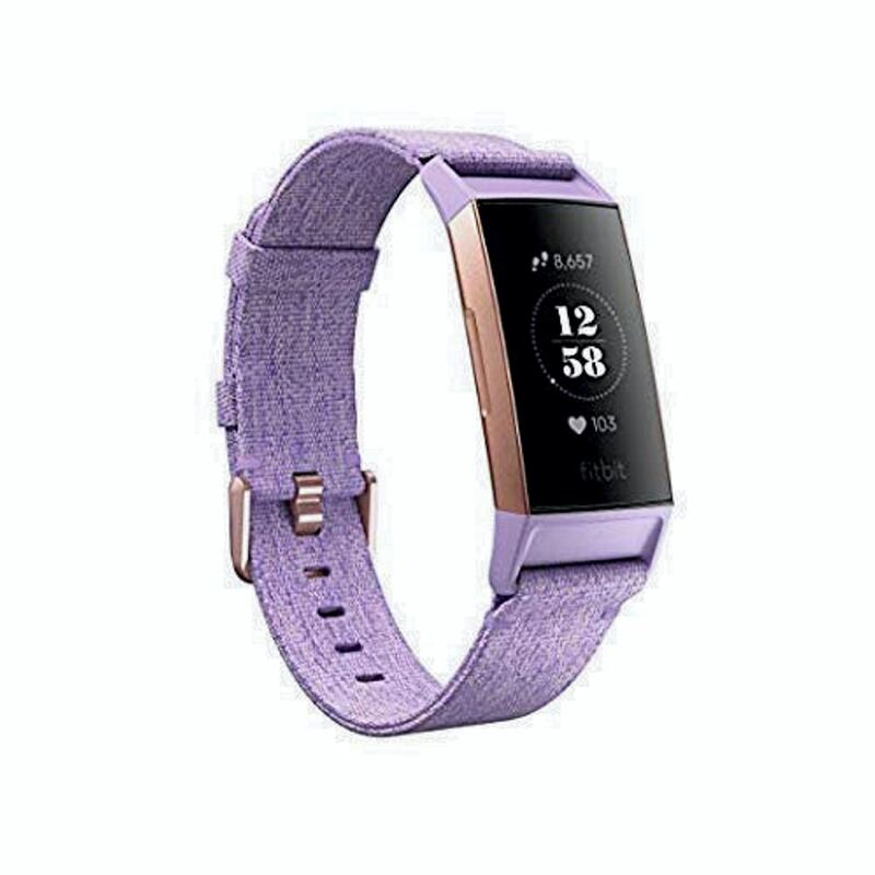 Fitbit Charge 3 fitness tracker, special edition - lavender woven/rose gold, Dh549, amazon.ae