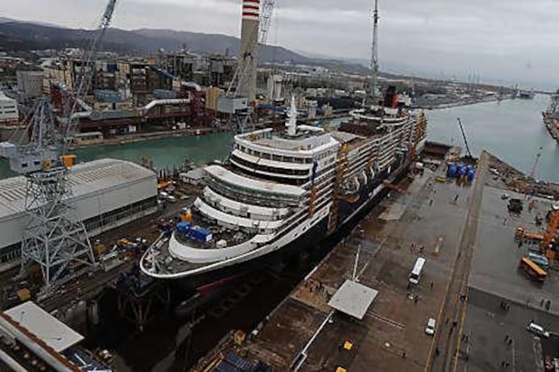 The Queen Elizabeth in Monfalcone, Italy, earlier this year. The owners, Cunard, have "got it right. Dubai is exotic," says an expert.