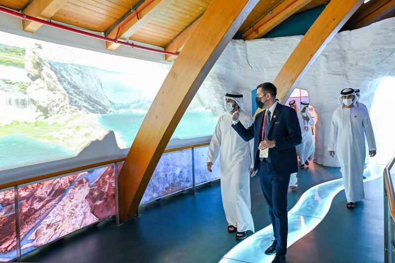 Sheikh Hamdan bin Mohammed, Crown Prince of Dubai, toured the pavilions of Spain, Hungary and the Republic of Korea at Expo 2020 Duba. All photos: @dxbmediaoffice