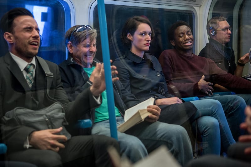 Phoebe Waller-Bridge, centre, in a scene from Fleabag, one of the top shows produced by All3Media. Photo: Amazon Studios