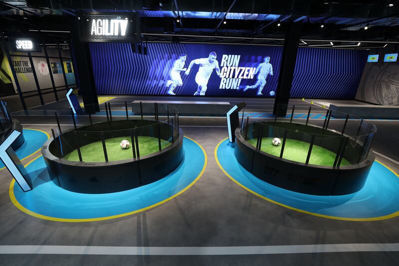 The agility challenge at the new attraction. 
