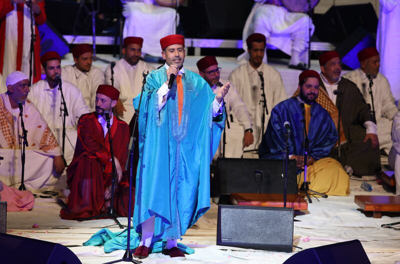 Members of the group El Hadhra Chants Sufis perform in the City of Culture centre in Tunisia's capital Tunis. EPA