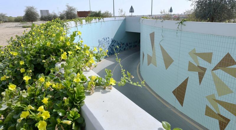 Houbara Tunnel was built to allow cyclists to safely travel from Seih Assalam Road to Al Qudra cycling track without disturbing local wildlife. Courtesy: Dubai Media Office