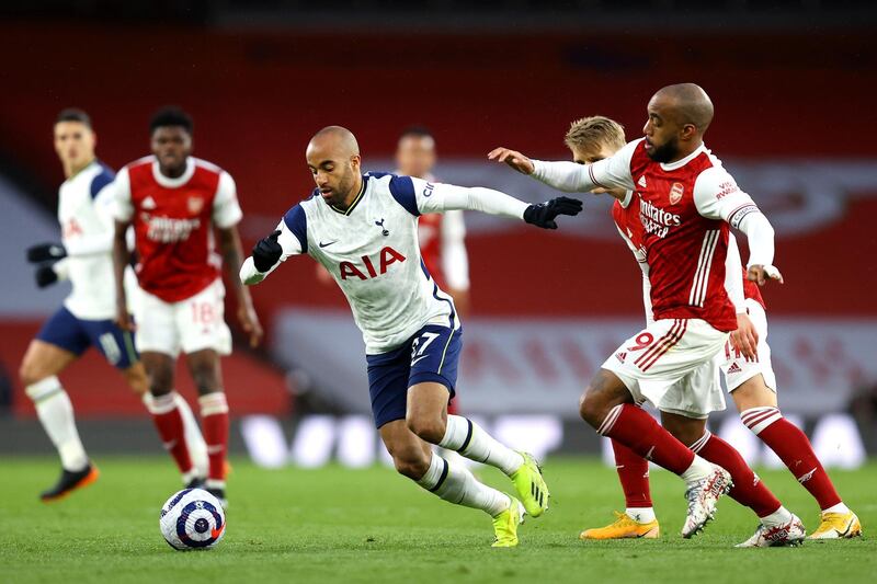 Lucas Moura - 7: His tenacity dragged Tottenham out of their early funk, and he teamed up well with Lamela. Still charging at the end, when he won a free kick in a dangerous position. Getty