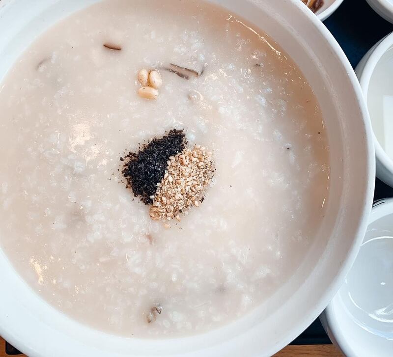 Juk, or Korean rice porridge, can be made with chicken or abalone. Photo: My Korean Kitchen / Instagram