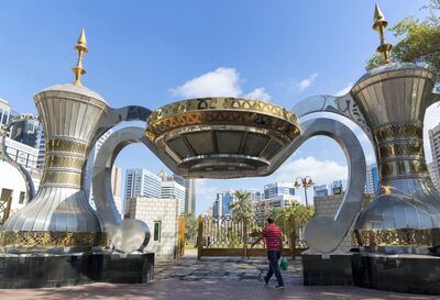 Abu Dhabi, United Arab Emirates - December 13, 2018: Capital Gardens, Al Danah. Pictures of different parks all over Abu Dhabi. Thursday the 13th of December 2018 in Abu Dhabi. Chris Whiteoak / The National