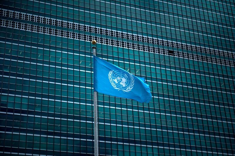 (FILES) This file photo taken on September 19, 2017 shows a view of the United Nations headquarters during the 72nd session of the United Nations General Assembly in New York. Two members of Cuba's UN mission have been ordered to leave the United States after engaging in activities harmful to US national security, State Department spokeswoman Morgan Ortagus said Thursday. / AFP / Brendan Smialowski
