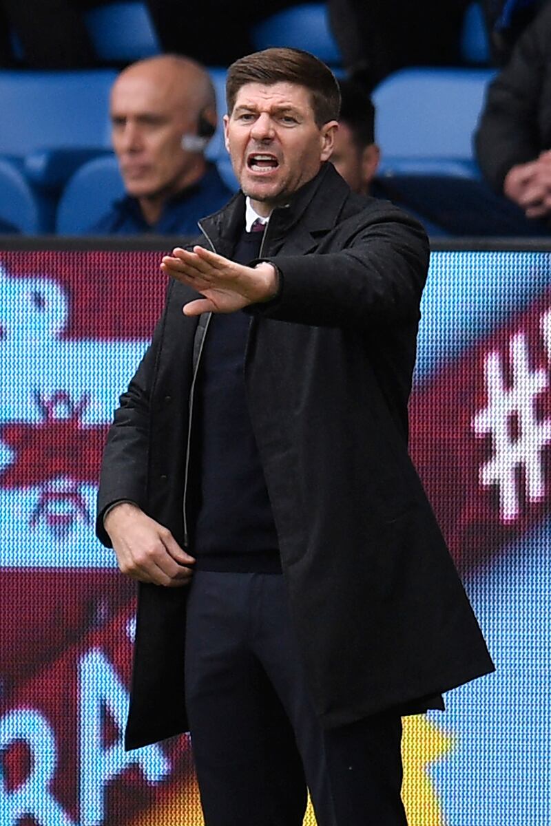 Aston Villa manager Steven Gerrard. AFP