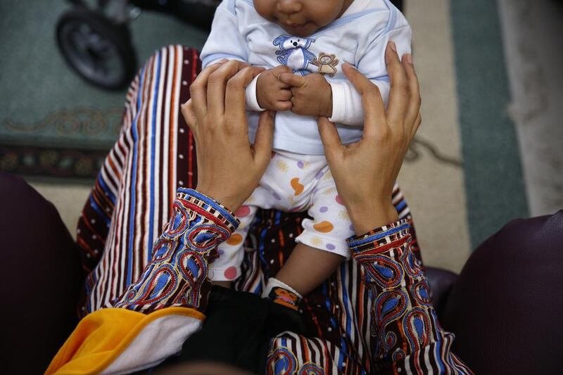 A mother and her son spend time together playing in the main hall. While the concept of prison nurseries is not new – a maximum security women’s prison in New York has had one since 1901 – Mafraq is thought to be the only one that allows women to keep children who are not theirs biologically, with some as old as 12.