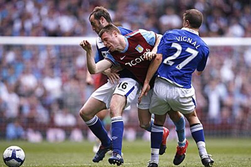 Aston Villa's James Milner, centre, has taken to his central midfield position like a duck to water. Milner replaced Gareth Barry, who moved to Manchester City, at the start of the season.