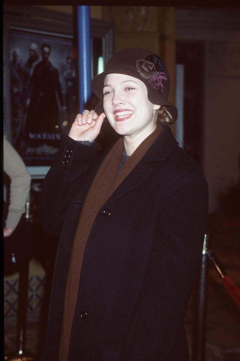 03/24/99. Westwood, CA. Drew Barrymore arrives at the world premiere showing of the new film "The Matrix" at the Mann's Village Theatre. Photo Brenda Chase/Online USA, Inc./Getty Images