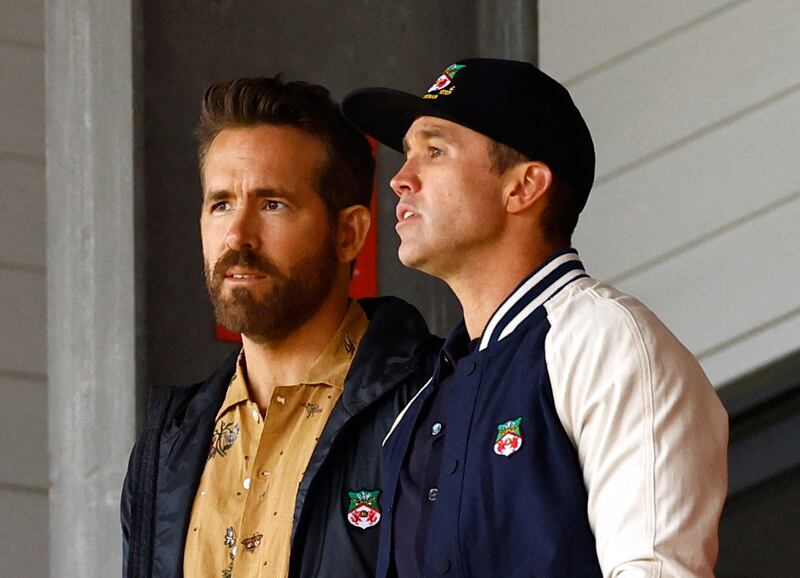 Wrexham co-owners Ryan Reynolds and Rob McElhenney. Reuters