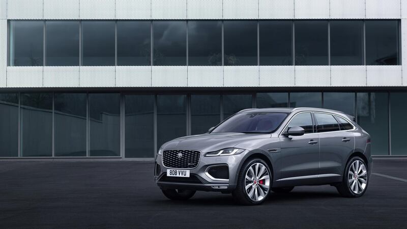 The F-Pace shows off its new lines.