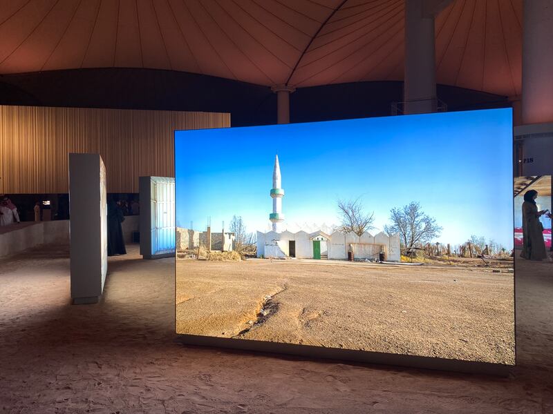 Saudi Arabian artist and researcher Moath Alofi's The Last Tashahud photo series captures abandoned musallas along the winding roads leading to the holy city of Madinah. Hareth Al Bustani / The National