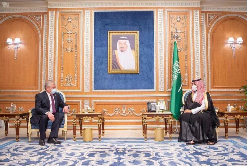 HRH Crown Prince Meets with Russian Special Envoy on Syria and Reviews Bilateral Relations, Latest Developments in Syria