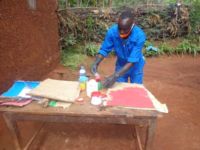 Jolis Nduwimana set up Wege, which makes eco-friendly packaging from banana, paper and rice waste, in Burundi. Photo: Jolis Nduwimana