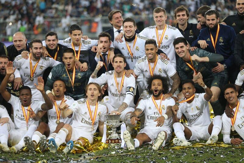 Real Madrid players. EPA