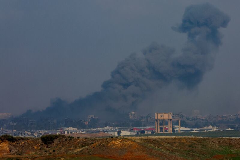 Smoke over Gaza during the ongoing conflict between Israel and Hamas. Reuters