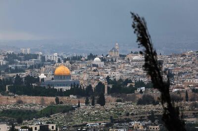 The dome of Al Aqsa Mosque dominates the Jerusalem skyline. AFP