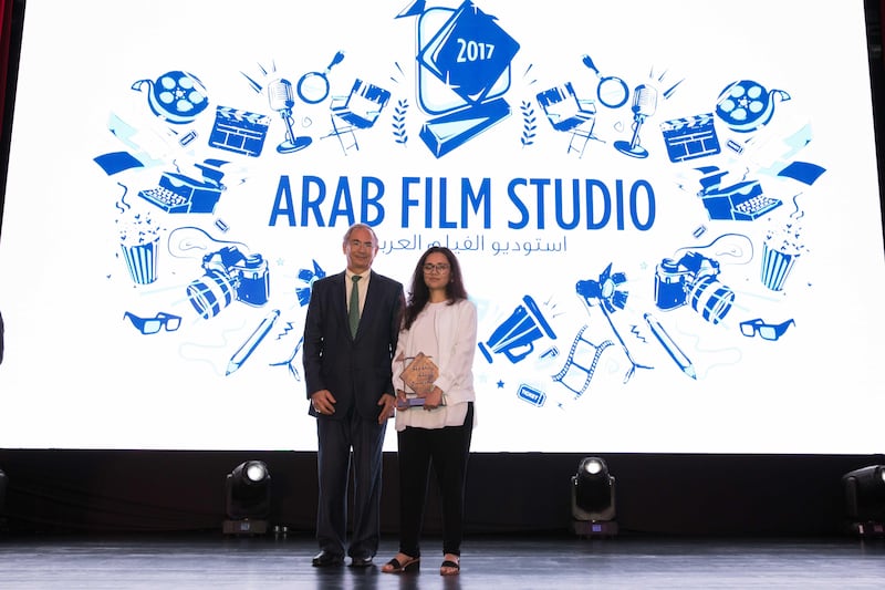 Image Nation CEO Michael Garin with this year's AFS documentary winner Swapna Kurup. Courtesy Image Nation