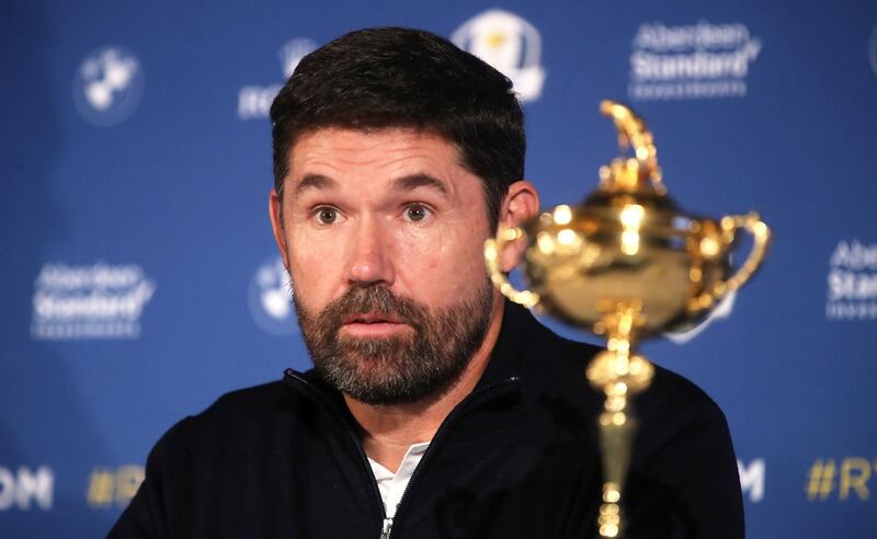 File photo dated 08-01-2019 of European Ryder Cup captain Padraig Harrington. PA Photo. Issue date: Tuesday April 21, 2020. Europe captain Padraig Harrington says he and USA counterpart Steve Stricker are not in favour of the Ryder Cup being played behind closed doors. See PA story GOLF Coronavirus. Photo credit should read Adam Davy/PA Wire