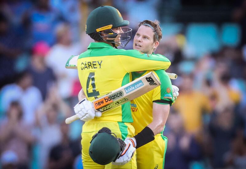 Australia’s Steve Smith scored a quickfire century at the Sydney Cricket Ground. AFP