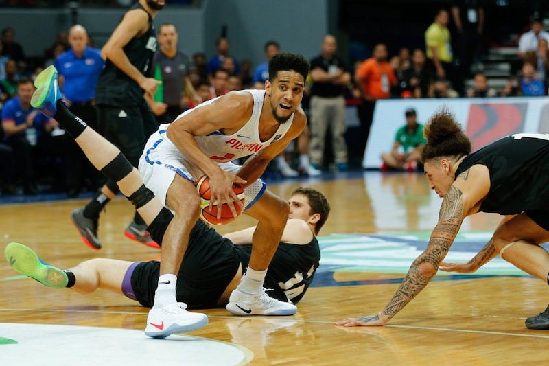 Gabe Norwood of the Philippines reacts during their loss to New Zealand on Wednesday night in the Fiba Olympics qualifying tournament in Manila. Mark R Cristino / EPA / July 6, 2016 