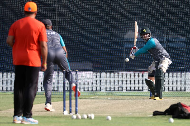 They are practising ahead of their cricket match against India during the Asia Cup. AFP