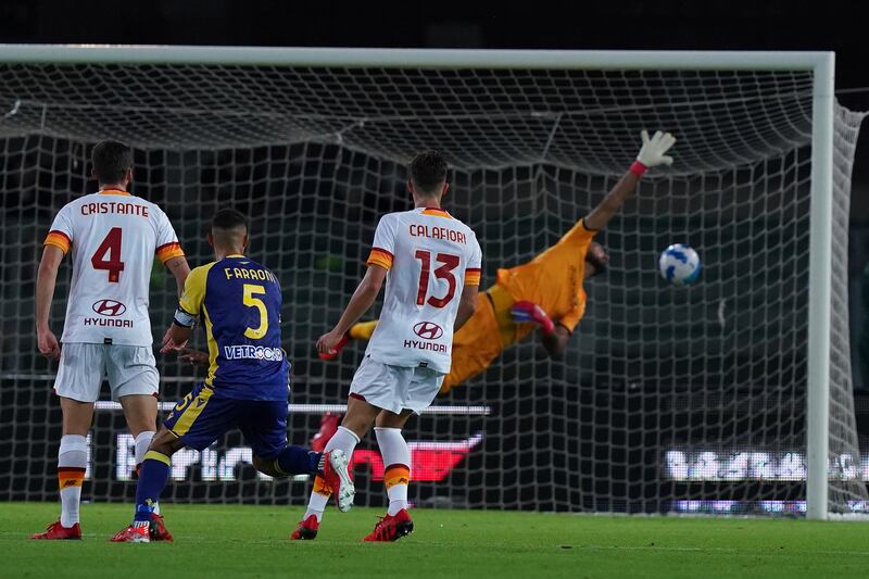 Davide Faraoni scores Verona's  third goal. AP