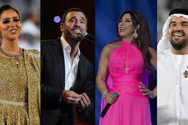 L-R: Balqees, Kadim Al Sahir, Najwa Karam and Hussain Al Jassmi have all be urging fans to practice safety while in the grips of the pandemic Courtesy: supplied