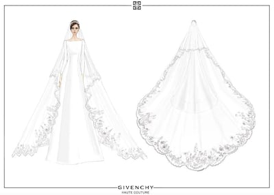 Sketch of the wedding dress by Givenchy. Photo by Alexi Lubomirski