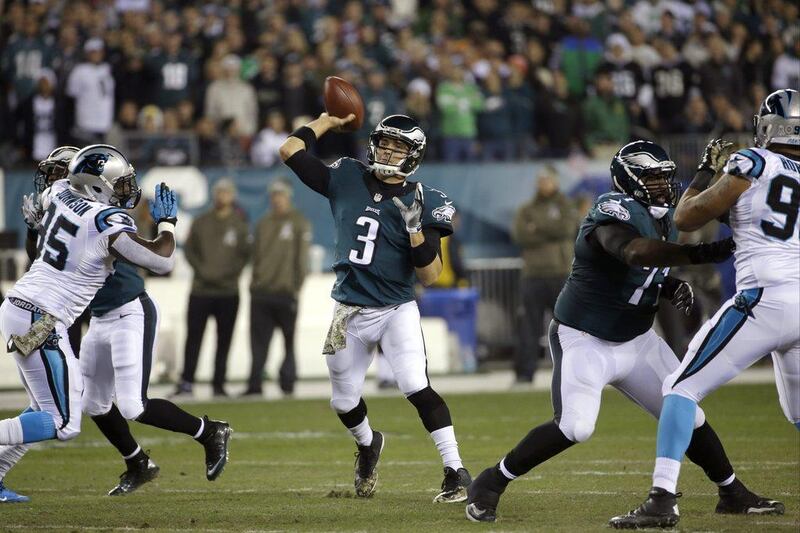 Mark Sanchez and the Philadelphia Eagles improved to 7-2 with their win over Carolina on Monday night. Matt Rourke / AP / November 10, 2014