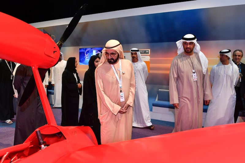 ABU DHABI, 17th January, 2018 (WAM) -- The Vice President, Prime Minister and Ruler of Dubai, His Highness Sheikh Mohammed bin Rashid Al Maktoum, today visited the Abu Dhabi Sustainability Week, ADSW 2018, the largest sustainability gathering in the Middle East. Wam