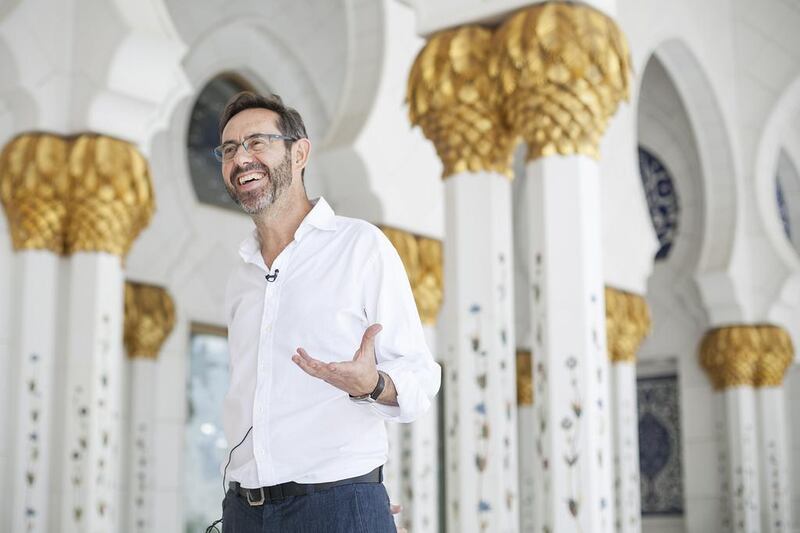 The artist who designed intricate flowers and vines that adorn Sheikh Zayed Grand Mosque spoke of how the project transformed his life. Mona Al Marzooqi / The National