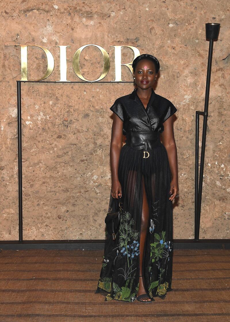 Actress Lupita Nyong'o attends the Christian Dior Cruise 2020 show in Marrakech. Getty Images