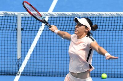 epa06455794 Caroline Garcia of France celebrates her win against Aliaksandra Sasnovich of Belarus in round three on day six of the Australian Open tennis tournament, in Melbourne, Victoria, Australia, 20 January 2018.  EPA/DEAN LEWINS  AUSTRALIA AND NEW ZEALAND OUT