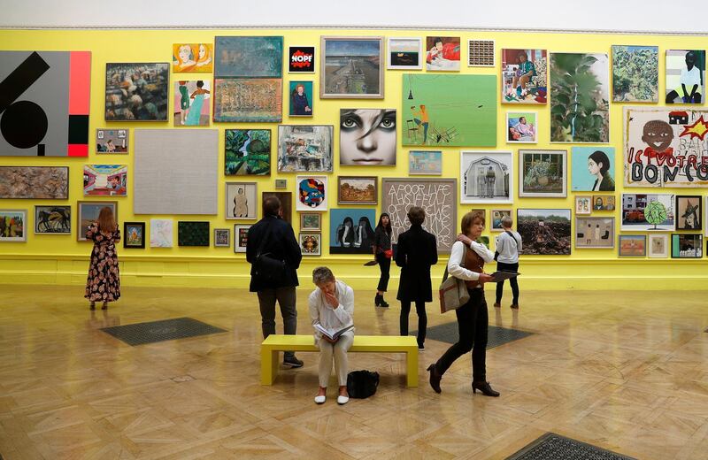 One of the galleries displaying the 250th Summer Exhibition at the Royal Academy of Arts in London. Peter Nicholls / Reuters