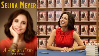 Julia Louis-Dreyfus played Selina Meyer, America's fictional vice president in the comedy Veep. Photos: Penguin Random House; HBO