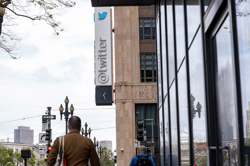 Twitter's headquarters in San Francisco. The company has turned several conference rooms into makeshift bedrooms. Bloomberg
