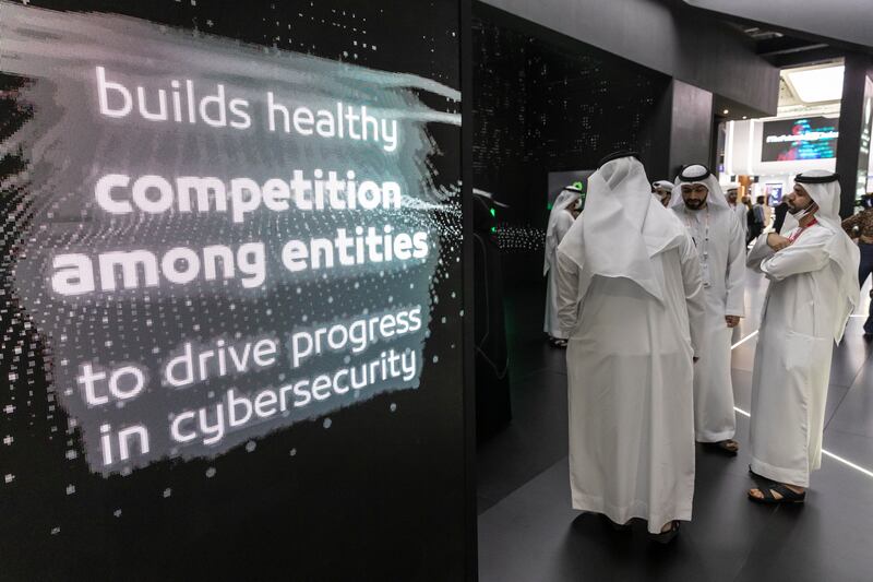 General image from the opening day of GISEC 2022 at the World Trade Center in Dubai. 