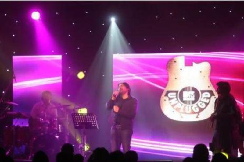 Shafqat Amanat Ali Khan at the MTV India Unplugged concert in Dubai. Jaime Puebla / The National