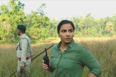 Vidya Balan dons the hat of a forest officer trying to maintain the precarious balance between man and nature in 'Sherni'. Amazon Prime Video