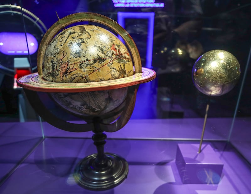 The Celestial Globe (1750) is on loan from a museum in France