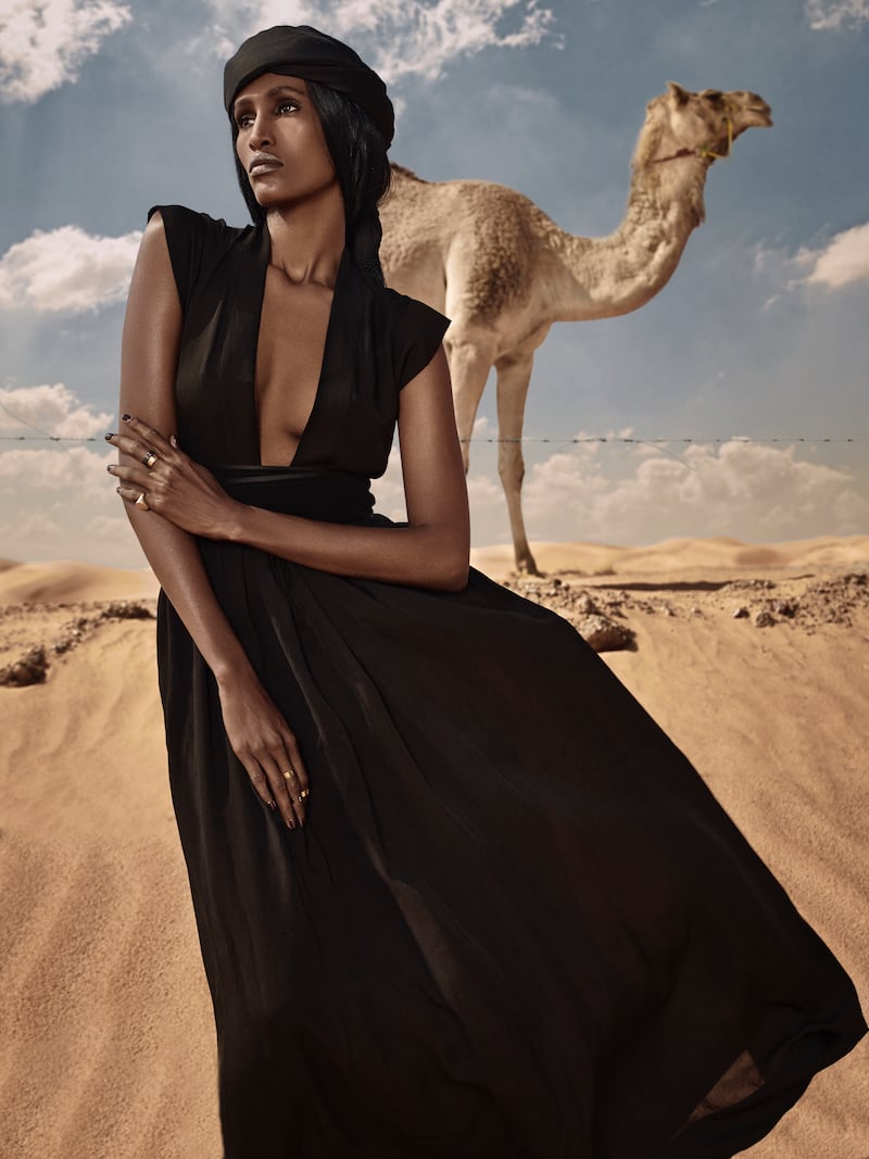 Chanel Ayan, photographed in the Hatta desert. Photo: Adnan Browning-Hill