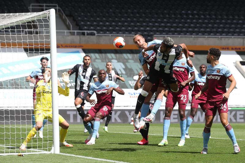 Joelinton - 5: A frustrating performance from the Brazilian. Playing in a wider role but offered very little threat and shows no urgency to get himself into attacking positions in the opposition box. Not enough from a £40m player. AFP