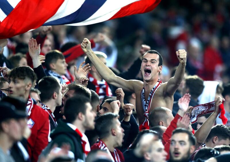 Lille fans celebrate. Getty Images