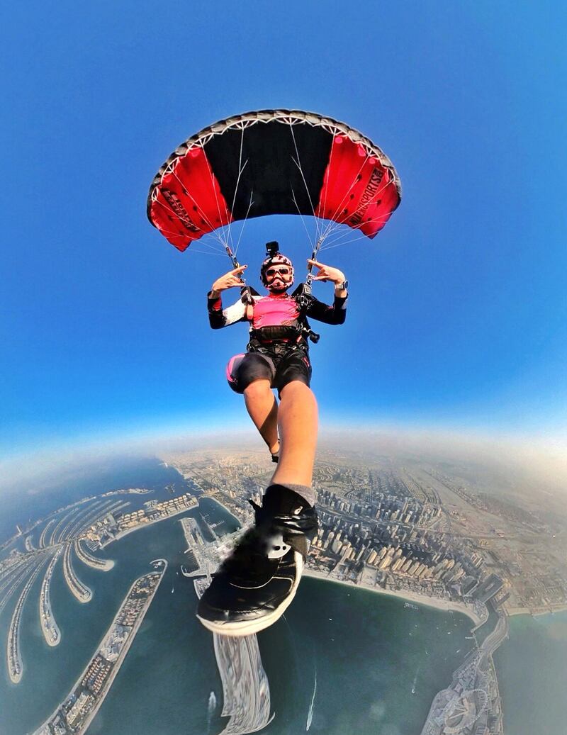 The Skydive Dubai instructor completed her 10,000th jump in December
